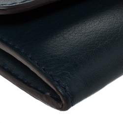 Pre Owned Chloe Blue Leather Marcie Continental Wallet
