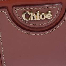 Pre Owned Chloe Pink/Orange Leather Compact Wallet