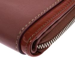 Pre Owned Chloe Pink/Orange Leather Compact Wallet