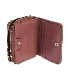 Pre Owned Chloe Pink/Orange Leather Compact Wallet