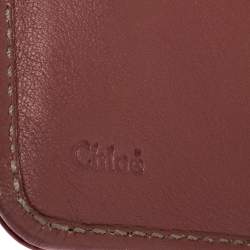 Pre Owned Chloe Pink/Orange Leather Compact Wallet