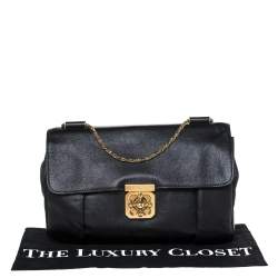 Pre Owned Chloe Black Leather Large Elsie Shoulder Bag