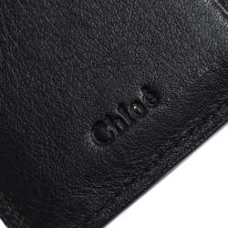 Pre Owned Chloe Dark Blue Leather Drew Compact Wallet