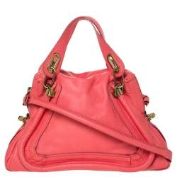 مملوكة مسبقًا Chloe Orange Leather Medium Paraty Shoulder Bag