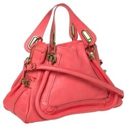 مملوكة مسبقًا Chloe Orange Leather Medium Paraty Shoulder Bag