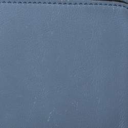 Pre Owned Chloe Powder Blue Leather Zip Card Holder