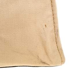 Pre Owned Chloe Light Cream Canvas and Leather Edith Satchel