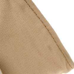 Pre Owned Chloe Light Cream Canvas and Leather Edith Satchel