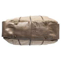 Pre Owned حقيبة كتف كلوي "هيلويز" كبيرة كانفاس و جلد بيج