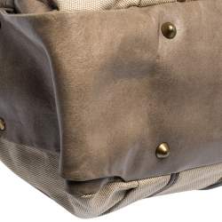 Pre Owned حقيبة كتف كلوي "هيلويز" كبيرة كانفاس و جلد بيج