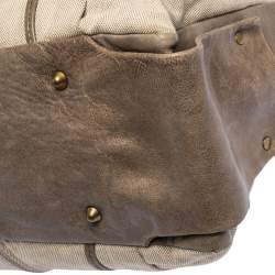 Pre Owned حقيبة كتف كلوي "هيلويز" كبيرة كانفاس و جلد بيج