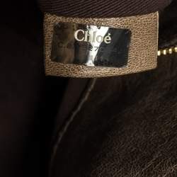 Pre Owned حقيبة كتف كلوي "هيلويز" كبيرة كانفاس و جلد بيج