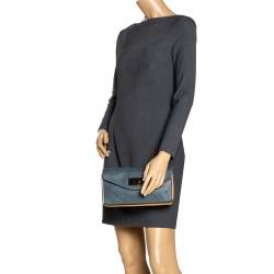 Pre Owned Chloe Dark Grey Leather Sally Clutch