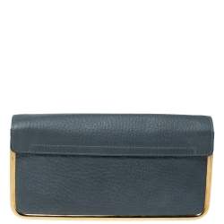 Pre Owned Chloe Dark Grey Leather Sally Clutch