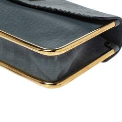 Pre Owned Chloe Dark Grey Leather Sally Clutch