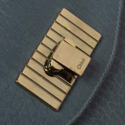 Pre Owned Chloe Dark Grey Leather Sally Clutch