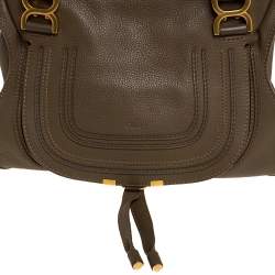 Pre Owned Chloe Olive Green Leather Medium Marcie Satchel