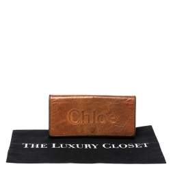 Pre Owned Chloe Tan Leather Continental Wallet