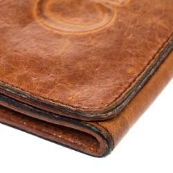 Pre Owned Chloe Tan Leather Continental Wallet