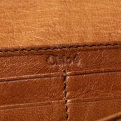 Pre Owned Chloe Tan Leather Continental Wallet