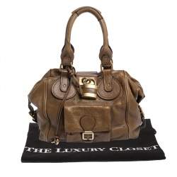 Pre Owned Chloe Brown Leather Medium Paddington Satchel