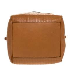 Pre Owned Chloe Tan Leather Zipped Satchel