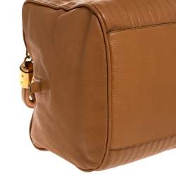 Pre Owned Chloe Tan Leather Zipped Satchel