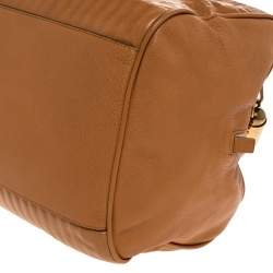 Pre Owned Chloe Tan Leather Zipped Satchel