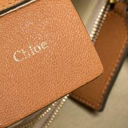 Pre Owned Chloe Tan Leather Zipped Satchel