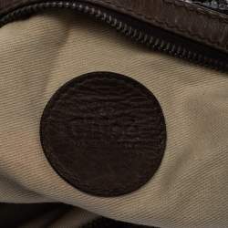 Pre Owned Chloe Dark Brown Metal Mesh and Leather Hobo