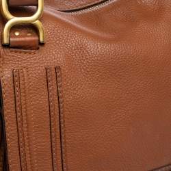 Pre Owned Chloe Tan Leather Large Marcie Satchel
