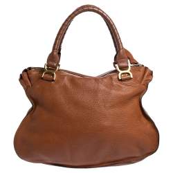 Pre Owned Chloe Tan Leather Large Marcie Satchel