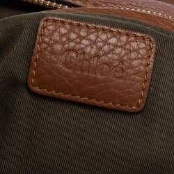 Pre Owned Chloe Tan Leather Large Marcie Satchel