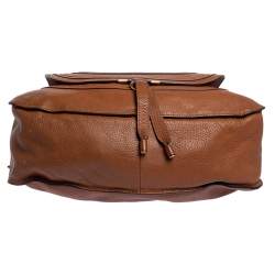 Pre Owned Chloe Tan Leather Large Marcie Satchel