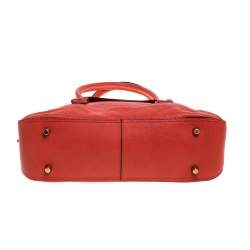 Pre Owned Chloe Dark Orange Leather Georgia Dome Satchel