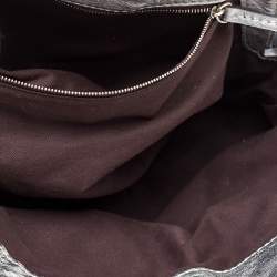 Pre Owned Chloe Metallic Silver Leather Medium Paddington Satchel