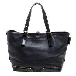 Pre Owned Chloe Black Leather Ellen Tote