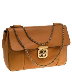 مملوكة مسبقًا حقيبة كتف كلوي إلسي جلد وردية فاتحة كبيرة