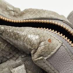Chloe Grey Python and Leather Small Paraty Shoulder Bag