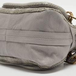 Chloe Grey Python and Leather Small Paraty Shoulder Bag