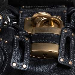 Pre Owned Chloe Black Leather Medium Paddington Satchel
