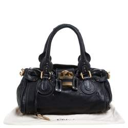 Pre Owned Chloe Black Leather Medium Paddington Satchel