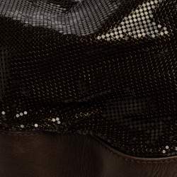 Pre Owned Chloe Dark Brown Metal Mesh and Leather Hobo