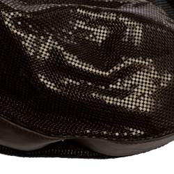 Pre Owned Chloe Dark Brown Metal Mesh and Leather Hobo