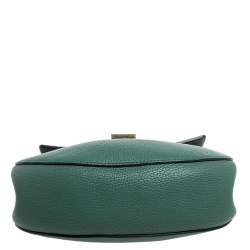 Chloe Green Leather Medium Drew Shoulder Bag