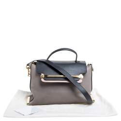 Pre Owned Chloe Tricolor Leather Clare Satchel