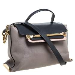 Pre Owned Chloe Tricolor Leather Clare Satchel