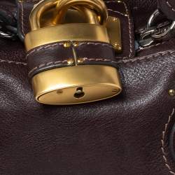 Pre Owned Chloe Dark Brown Leather Medium Paddington Satchel