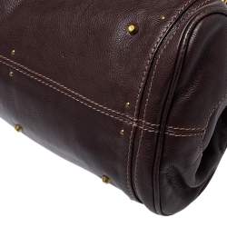 Pre Owned Chloe Dark Brown Leather Medium Paddington Satchel