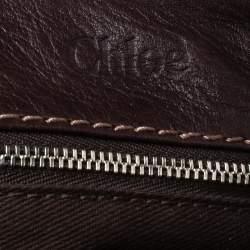 Pre Owned Chloe Dark Brown Leather Medium Paddington Satchel